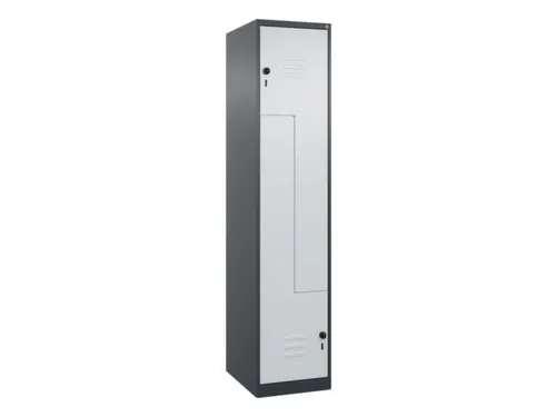 Z-garderobekast,HxBxD 1850x400x500mm,vak B 200/400mm,draaigrendel