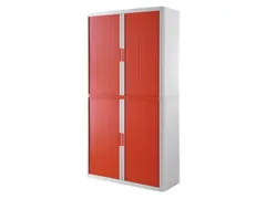 Roldeurkast HxBxD 2040x1100x415mm 4 Oh Romp Wit Front Rood