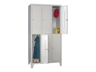 lockerkast,HxBxD 1850x900x500mm,3x2vakken,RAL7035,front RAL7035 - 2