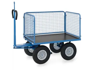 Handtrekwagen 6434PZ 750kg 1135x795mm draadgaas polyurethaan trekoog - 2