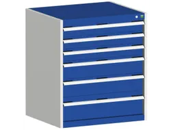 ladekast HxBxD 900x800x750mm 6laden romp RAL7035 front RAL5010