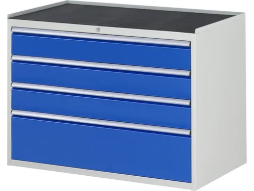 ladekast 825x1145x650mm 4laden cilinderslot RAL7035 RAL5010 metaal