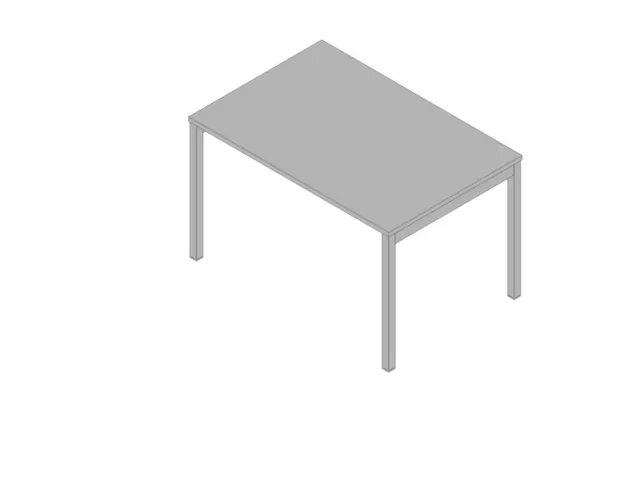 bureau HxBxD 730x1200x800mm blad grijs 4-voeten aluminium