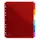 Tabbladen PP A4+ L-m ap + etiket 6 tabs