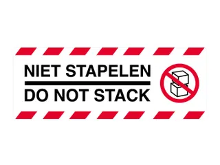 Etiketten Rillprint rol 250 stuks Do not stack 46x125 mm - 2