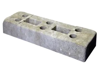 voetplaat,v. mobiel hek,HxB 125x220mm,m. 6gaten,beton - 1
