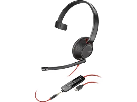 Blackwire 5210 MONO USB-C HS 3.5mm 8X230AA wired black on-ear