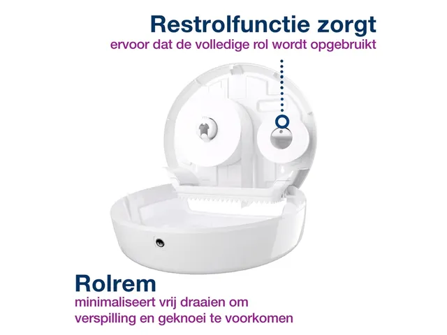 Tork 554000 T1 Jumbo Toiletpapier Dispenser Elevation Wit