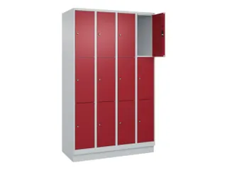 lockerkast,HxBxD 1950x1200x500mm,4x3vakken,vak B 300mm,cil.-slot - 1