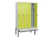 locker voor scheiding van kleding,HxBxD 2120x1200x815mm,4vak