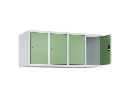 opzetkast,v. locker,4vak.,vak B 300mm,HxBxD 500x1200x500mm,vleugeldeur
