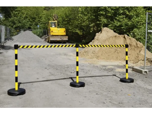potelet à sangle a. 1sangle(s) Lxl 3m x50mm montant HxØ 950x50mm