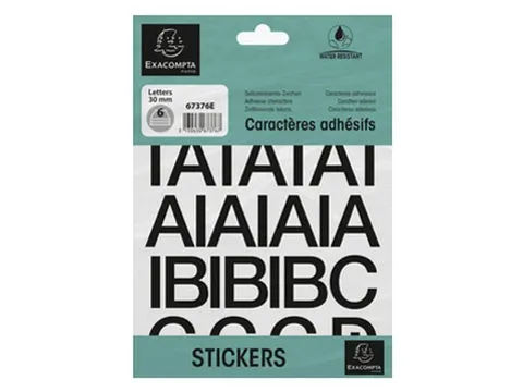 Zelfklevende letters 30mm zwart