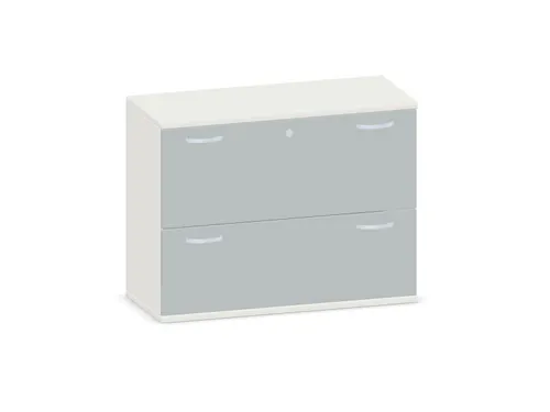 hangmappenkast 770x1000x430mm 2hangmappenframes Lichtgrijs+ Onyx