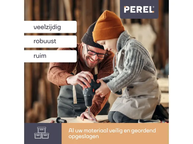 Boîte à outils à fermeture métallique 413x212x186mm