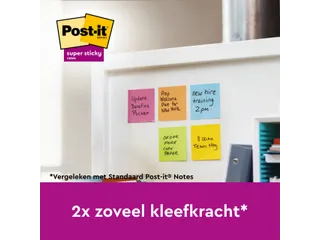 Memoblok 3M Post-it 654 Super Sticky 76X76mm OAS - 6
