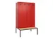 locker met bank,voor scheiding van kleding,HxBxD 2120x1200x815mm,4vak