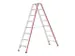 escabeau industriel,double face,2x8marches,Hauteur 1,38m,lisse L 2,05m