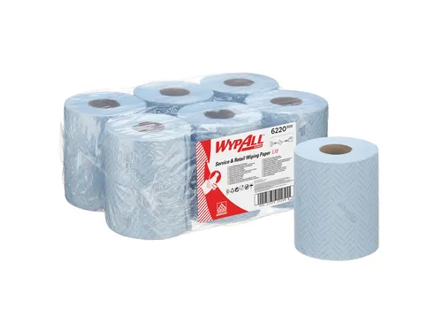 Poetsrol WypAll L10 1-laags 18,3cm106m 280vel blauw 6220