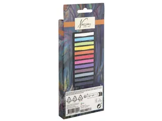 Pastelkrijt Nassau fine art zacht blister 12 stuks assorti - 3