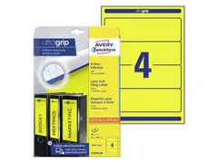 Rugetiket Avery Zweckform breed 192x61mm Geel L4769 80 stuks