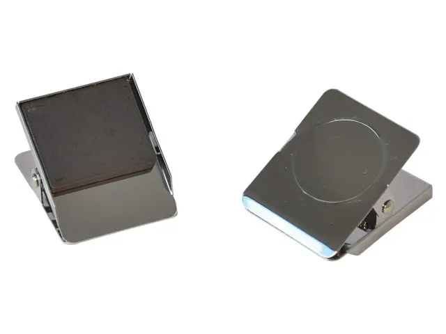 Papierklem MAUL magnetisch vierkant 40mm capaciteit 25mm zilver