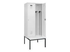 locker met bank,voor scheiding van kleding,HxBxD 2120x800x815mm,2vak