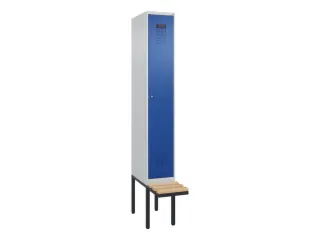 locker met bank,voor scheiding van kleding,HxBxD 2120x300x815mm,1vak - 2