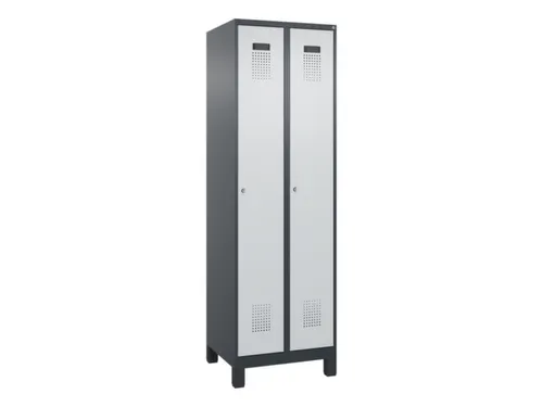 locker,HxBxD 1950x600x500mm,2vak,vak B 300mm,cil.-slot,voeten