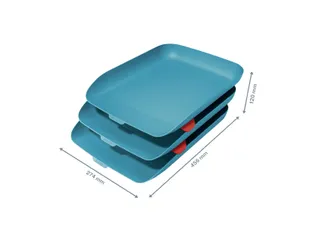 Brievenbak Leitz Cosy A4 3 stuks blauw - 2