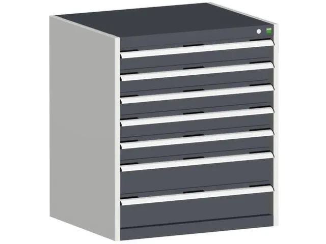 ladekast HxBxD 900x800x525mm 7laden romp RAL7035 front RAL7016