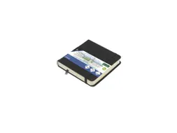 Schetsboek Kangaro 12x12cm zwart PU hardcover 80 blad 140 grams roomwi