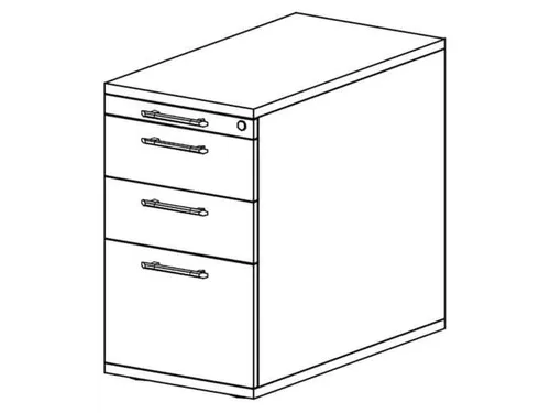 stationaire ladeblokken,HxBxD 720-760x428x800mm,1 ML,2lade(n)