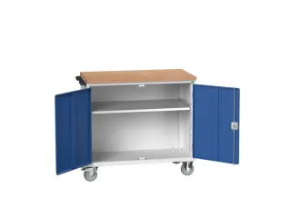 werkbank,verrijdbaar,HxBxD 980x1050x600mm,multiplexblad - 1