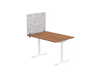 Akoestisch Bureaupaneel met patroon uitsnede 60x75cm Lichtgrijs - 2
