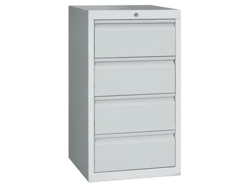 Ladenkast 900x500x500mm 4laden Uitschuifbaar Rolgeleiding Ral7035