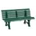 Kunststofbank 800x1500x420mm Zit H 450mm 13 Latten 2 Pootstellen Groen