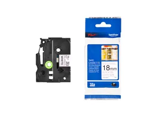 Labeltape Brother P-touch TZe-N241 ongelamineerd 18mm zwart op wit - 6
