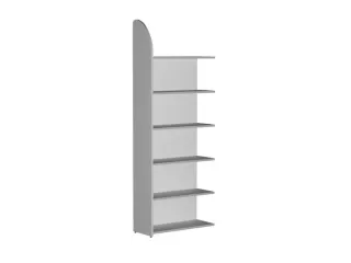Basisveld 2250x800x325mm 6legborden 1 Zijpaneel Achterwand Lichtgrijs - 1