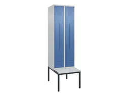 Z-garderobekast,HxBxD 2120x600x815mm,2vak,vak B 300mm,cil.-slot