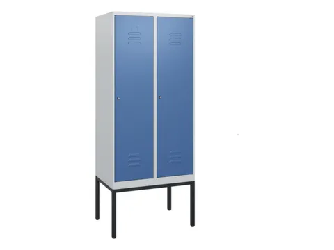 locker,HxBxD 1950x800x500mm,2vak,vak B 400mm,cil.-slot,voetonderstel