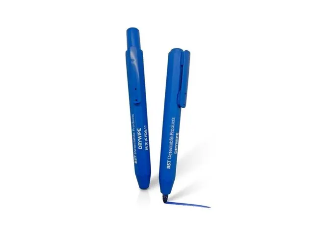 Whiteboardstift intrekbaar detecteerbaar blauw blauwe inkt 10 stuks