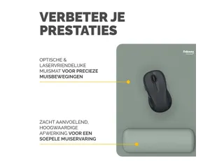 Muismat met polssteun Fellowes Breyta XL saliegroen 21x28cm - 10