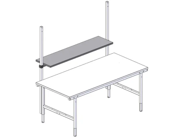 tablette,p. table d'emballage,HxlxP 30x1600x400mm,bois,gris clair