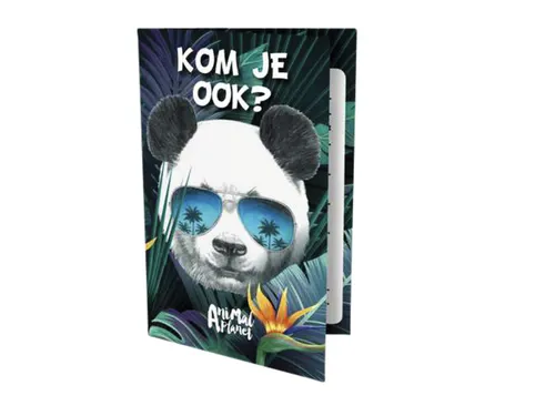 Uitnodigingen Panda 13.5x9cm