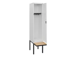 locker met bank,HxBxD 1950x400x815mm,1vak,vak B 400mm,draaigrendel - 2
