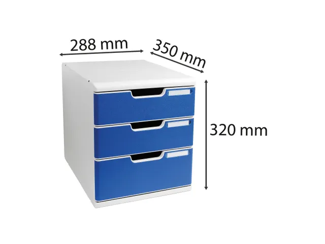 Ladenblok MODULO A4 3 laden Classic Blauw Grijs
