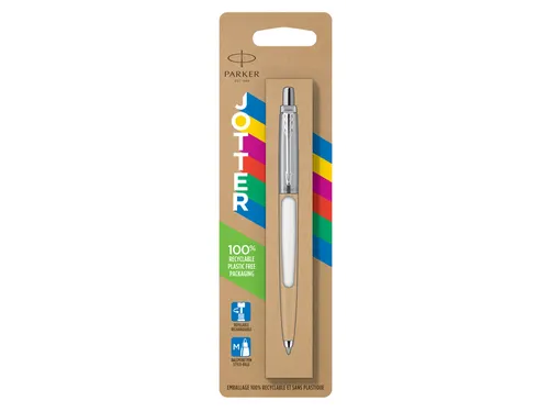 Balpen Parker Jotter Original white CT medium blister à 1 stuk