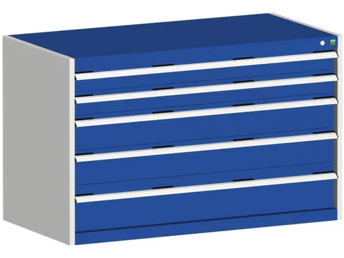 ladekast 800x1300x750mm 5laden zware lasten RAL7035 front RAL5010