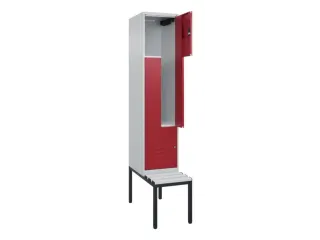 Z-garderobekast,HxBxD 2120x400x815mm,2vak,vak B 400mm,cil.-slot - 2